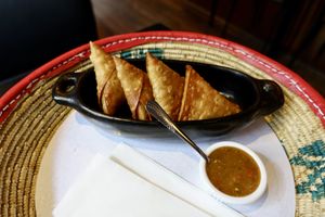 Vegan Sambusa  at Mosob in Glasgow
