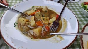 Aginara stew (artichoke stew) at Raphael's Restaurant in Ayia Napa