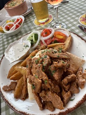 Vegan gyros  at Raphael's Restaurant in Ayia Napa