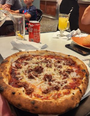 Pizza at Gelateria Núria in Malgrat De Mar