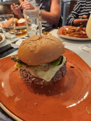 Burger at Gelateria Núria in Malgrat De Mar