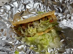 Hard shell Tempeh Taco at El Indio in Gainesville