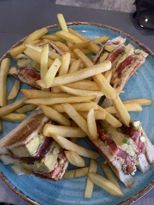 Vegan club sandwichh  at Pure in Corfu