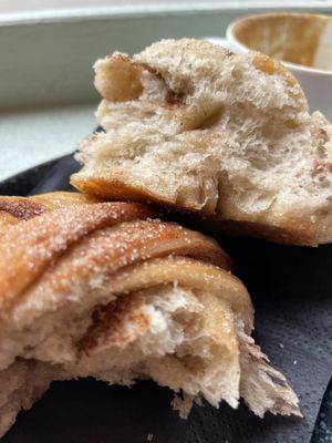 Cinnamon roll- not too sweett  at Papegoye in Oslo