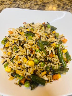 Wild rice stirfry  at Vegan Eats with Bri in Richmond