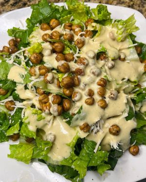 Ceasar salad with crunchy chickpeas  at Vegan Eats with Bri in Richmond