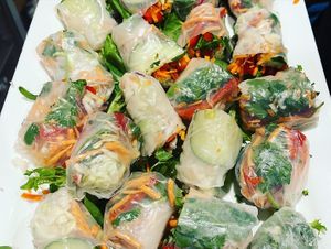 Spring rolls  at Vegan Eats with Bri in Richmond