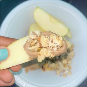 Homemade pecan butter dipped apples  at Vegan Eats with Bri in Richmond