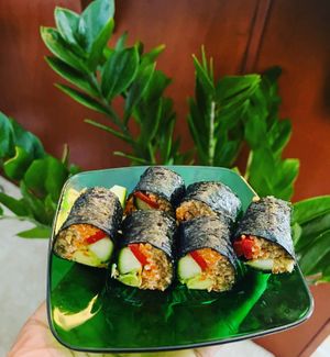 Walnut meat sushi  at Vegan Eats with Bri in Richmond