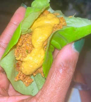 Pecan meat taco w cashew queso  at Vegan Eats with Bri in Richmond