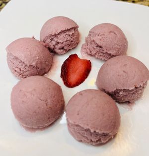 Strawberry ice cream  at Vegan Eats with Bri in Richmond