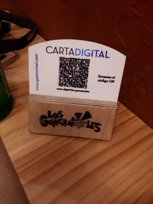 Digital menu in English too. at Los Guacamoles Valencia in Valencia