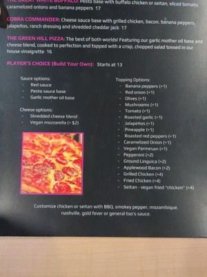 build your own pizza, vegan options at PLAY Arcade in New Bedford