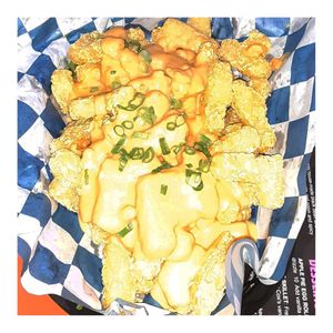 Cheezy Tetris Tots at PLAY Arcade in New Bedford