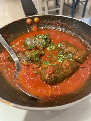 Vine leaves   at Dias Zeus Restaurant Paphos in Paphos