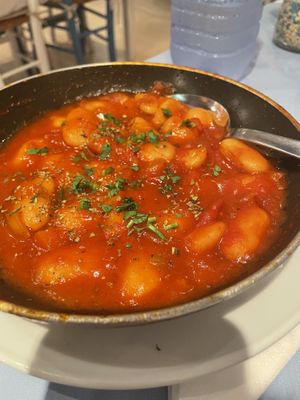 Beans in a tomato sauce   at Dias Zeus Restaurant Paphos in Paphos