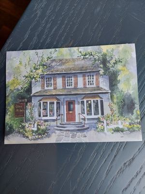 Check comes in card of how the building formerly looked. That boutique is now across the street. at V-Spot in New Hope