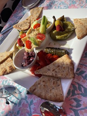 Hummus platter  at V-Spot in New Hope