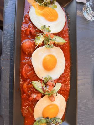 Shakshuka with Plant Eggs  at V-Spot in New Hope