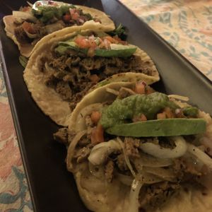 Seitan tacos  at V-Spot in New Hope