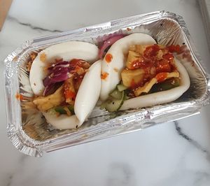 Steamed Bao Buns: Tofu & Siracha at Sukoya in Manchester