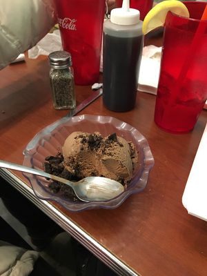 Soy chocolate ice cream with crushed oreos at The Pop Shop in Collingswood