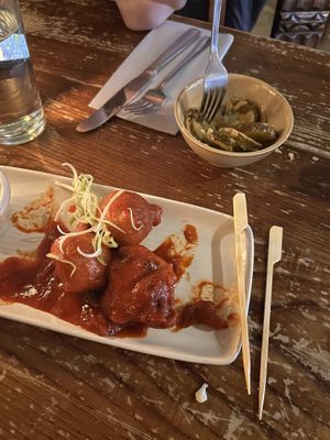 (Half eaten) cauliflower & frickles  at The Feathers in Rickmansworth