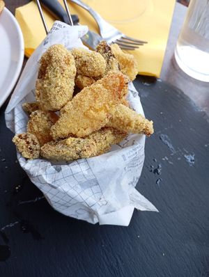 Those fried mushrooms were delicious! at Art Burger in Pisa
