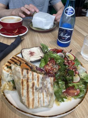 Vegan vegetable wrap  at Freya Cafe in Warsaw