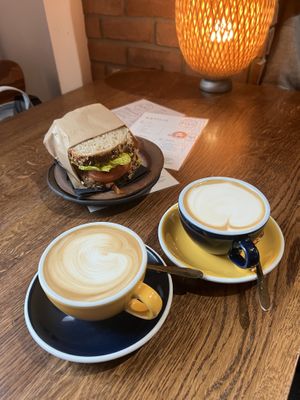 Cappuccino  at Freya Cafe in Warsaw