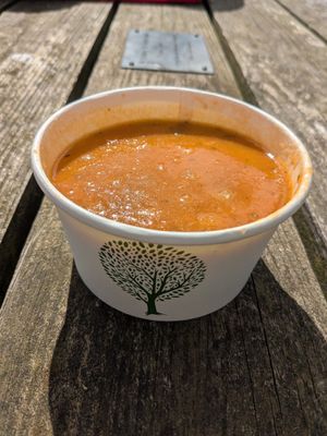 Vegetable soup at RSPB Bempton Cliffs in Bridlington