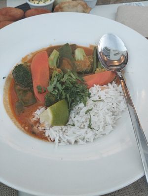 Vegetable curry at Mistura in Conil De La Frontera