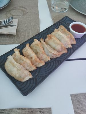 Vegetables gyozas at Mistura in Conil De La Frontera