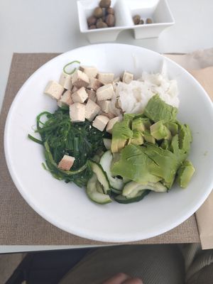 Tofu poke bowl at Mistura in Conil De La Frontera
