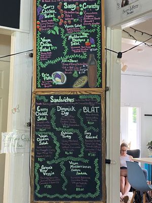 Lunch menu at Stirling's Coffee House in Sewanee