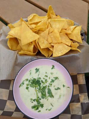 Vegan cheese dip, it was amazing at Camp Taco at Lost Forty Brewing in Little Rock