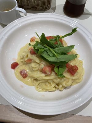 Lemon cream pasta.  at Whitely Kyoto in Kyoto