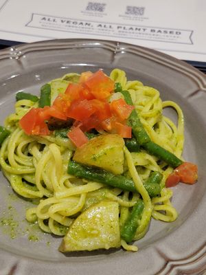 Pesto pasta at Whitely Kyoto in Kyoto