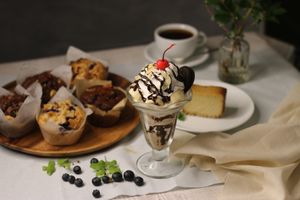 Vegan muffins and cheese cake are freshly baked every day. Available for take out as well. at Whitely Kyoto in Kyoto