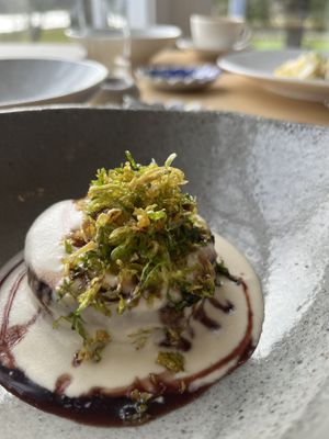 Swede with coconut cream sauce   at Sault in Daylesford