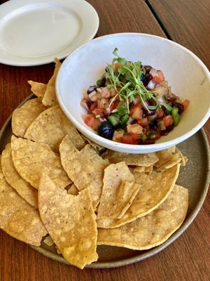 Blueberry Salsa and Chips  at Wahpepah's Kitchen in Oakland