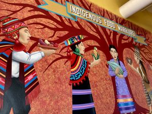 Inside Mural  at Wahpepah's Kitchen in Oakland