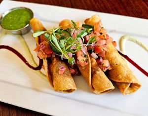 Sweet potato hibiscus taquitos #Veganuary at Wahpepah's Kitchen in Oakland
