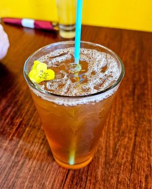 Sweet fern tea #Veganuary at Wahpepah's Kitchen in Oakland
