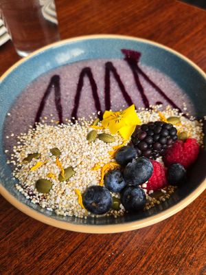 Blue corn mush at Wahpepah's Kitchen in Oakland