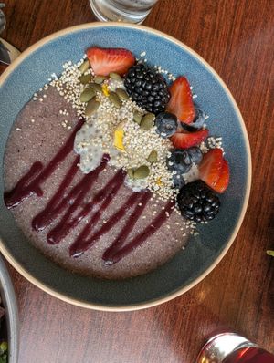 Blue corn mush 😝 at Wahpepah's Kitchen in Oakland