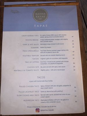 Menu April 2024  at Karma Kayak in 