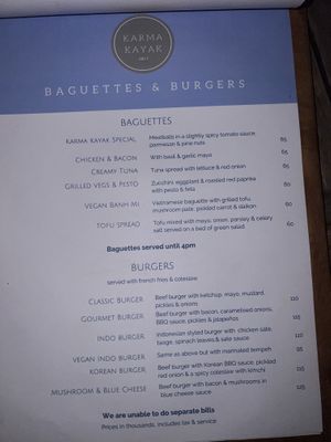 Menu April 2024  at Karma Kayak in 