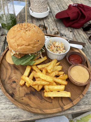 Vegan indo burger   at Karma Kayak in 