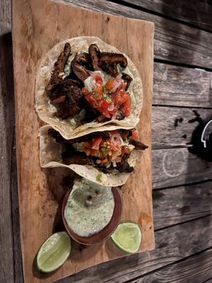 Vegan mushroom tacos 🌮 yummy 🤤   at Karma Kayak in 
